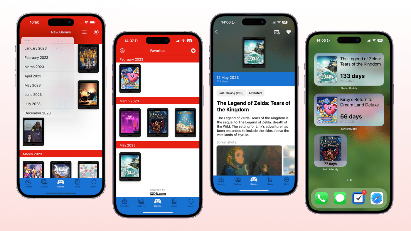Keep track of new Nintendo Switch games with SwitchBuddy
