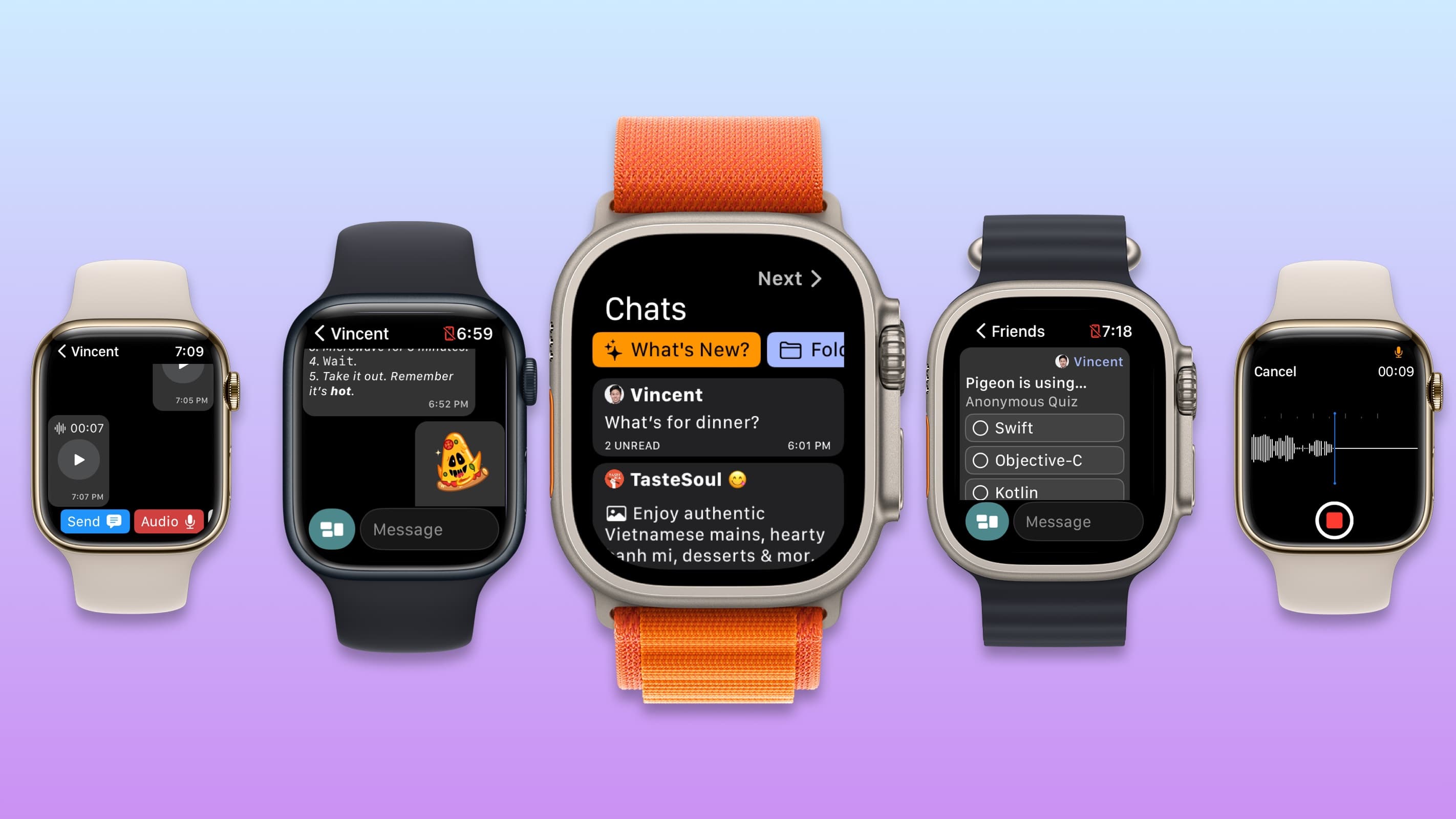 Introducing Pigeon 1.1, now with stickers and voice messaging