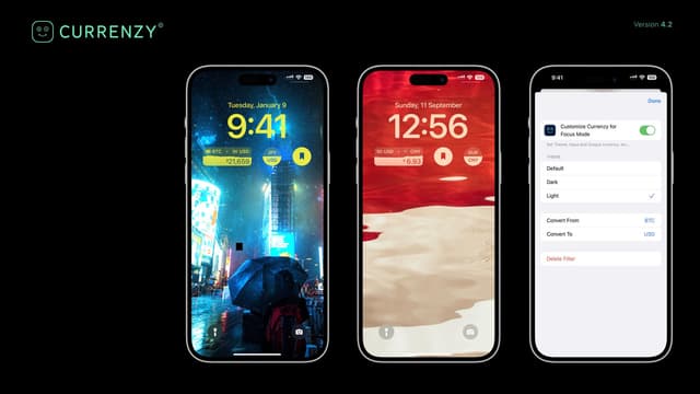 Currenzy updated with Lock Screen Widget and Focus Filters